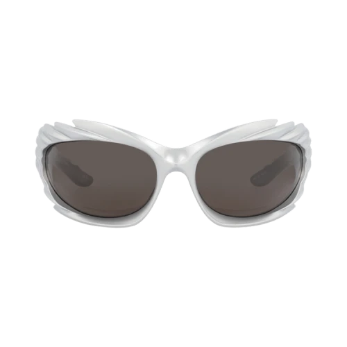 Balenciaga Shield-Frame Bio Injection Sunglasses Silver Silver Grey (BB0255S-30013967-003)