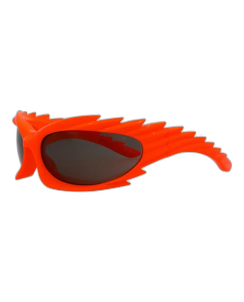 Balenciaga Shield-Frame Bio Injection Sunglasses Orange/Orange/Grey (BB0255S-30013967-005)