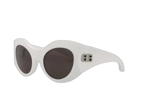Balenciaga Cat Eye Sunglasses White/Grey (BB0256S-30013971-003)