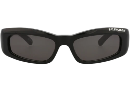 Balenciaga Square-Frame Recycled Acetate Sunglasses Black/Black/Grey (BB0266S-30013986-001)