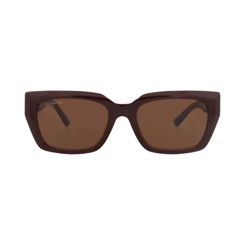 Balenciaga Square-Frame Recycled Acetate Sunglasses 'Red Red Brown'
