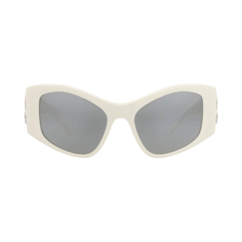 Balenciaga Cat Eye-Frame Recycled Acetate Sunglasses White White Silver (BB0287S-30014410-006)