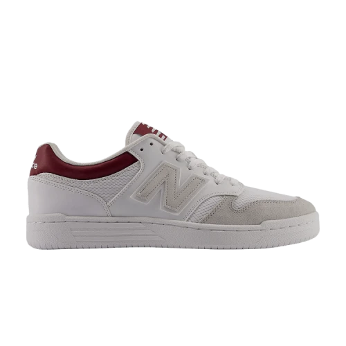 New Balance 480 White Classic Crimson