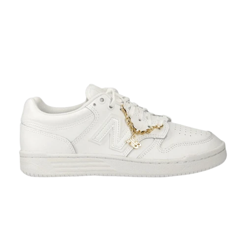 New Balance 480 White Gold Chain