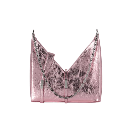 Givenchy Small Metallic Cut Out Shoulder Bag Pink