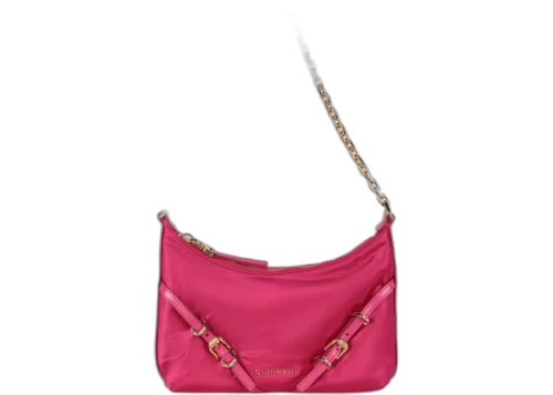 Givenchy Mini Voyou Satin Party Shoulder Bag Neon Pink