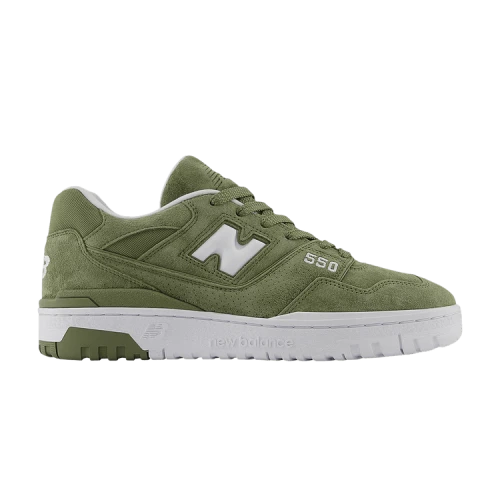 New Balance 550 Dark Olivine White