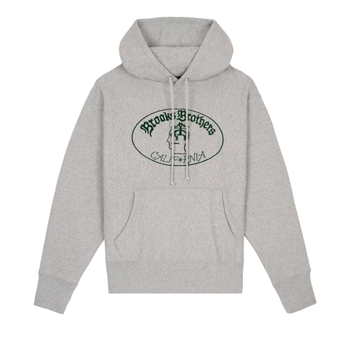 Brain Dead x Brooks Brothers California Logo Hoodie 'Grey'