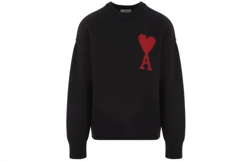 Ami Paris Ami De Coeur Sweater Black/Red