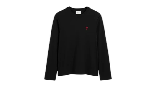 Ami Paris Ami De Coeur Long Sleeves T-shirt Black