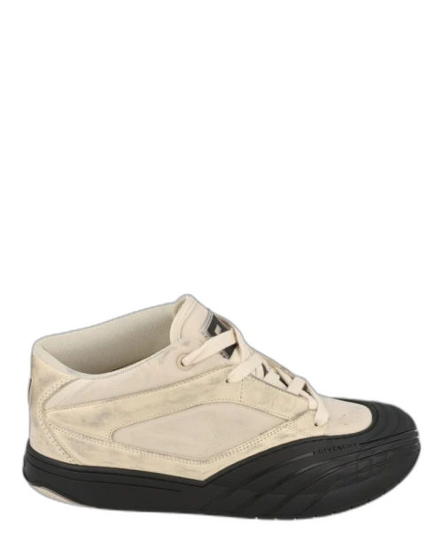 Givenchy Suede Trimmed Mid-Top White