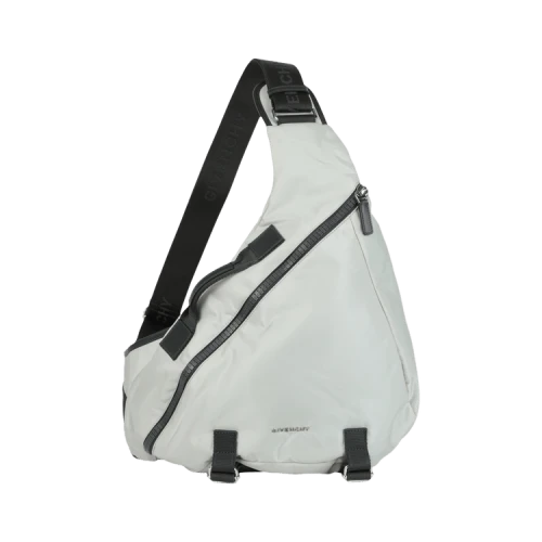 Givenchy Medium G-Zip Triangle Bag In Nylon Medium Grey