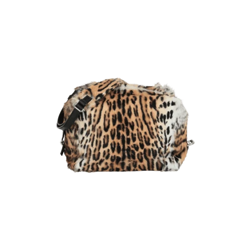 Givenchy Small Pandora Bag In Leather And Faux Fur Black Natural