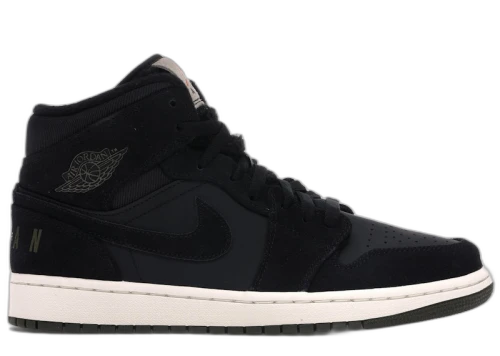 Jordan 1 Mid Black Olive Canvas