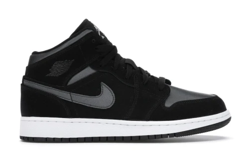 Jordan 1 Mid White Black Grey (GS)