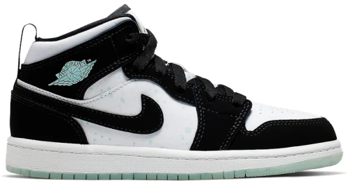 Jordan 1 Mid White Black Teal Tint (PS)