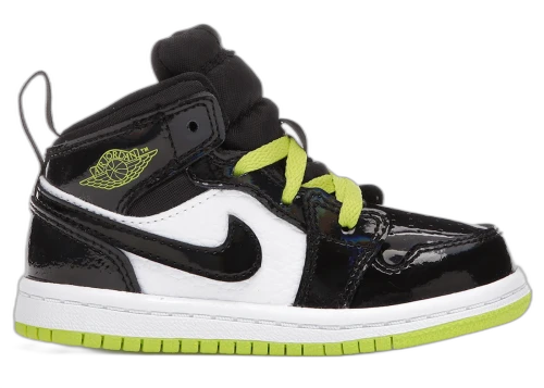 Jordan 1 Mid Black Cyber Mystic Green (TD)