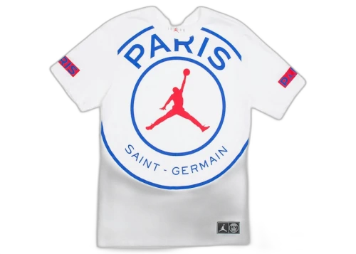 Jordan x Paris Saint-Germain Logo Tee White/Royal/Red