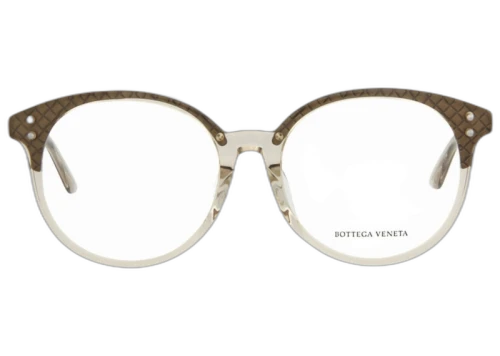 Bottega Veneta Round-Frame Acetate Optical Frames Nude/Transparent (BV0176OA-30002496-003)