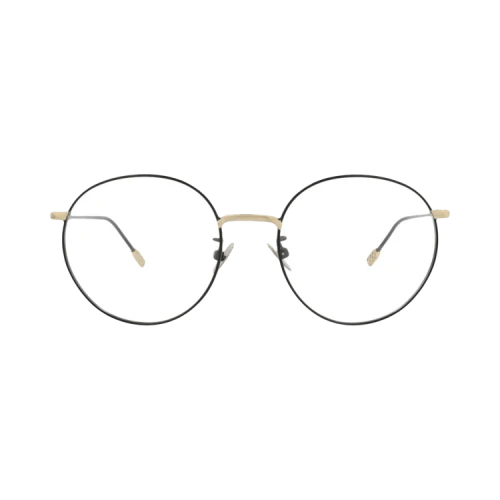 Bottega Veneta Round-Frame Metal Optical Frames Black Black Transparent (BV0214O-30003010-001)