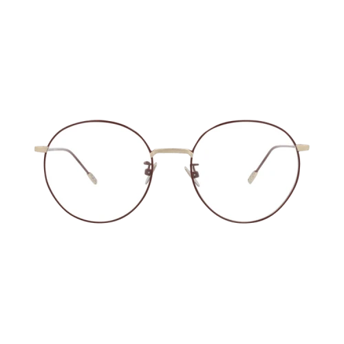 Bottega Veneta Round-Frame Metal Optical Frames Burgundy Burgundy Transparent (BV0214O-30003010-003)
