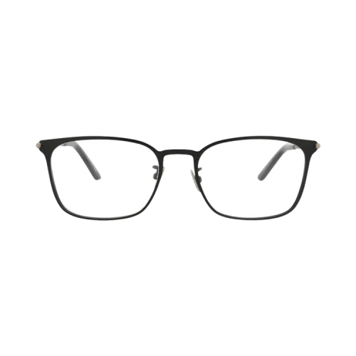 Bottega Veneta Square-Frame Metal Optical Frames Black Silver Transparent (BV0233O-30007213-001)
