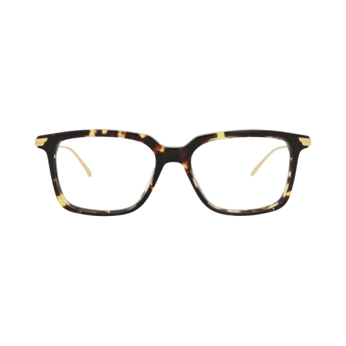Bottega Veneta Square-Frame Acetate Optical Frames Havana Gold Transparent (BV1009O-30008316-003)