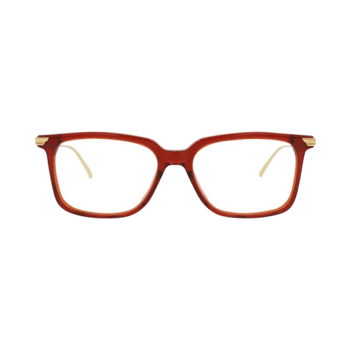 Bottega Veneta Square-Frame Acetate Optical Frames 'Burgundy Gold Transparent'