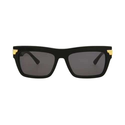 Bottega Veneta Square-Frame Metal Sunglasses 'Black Black Grey'