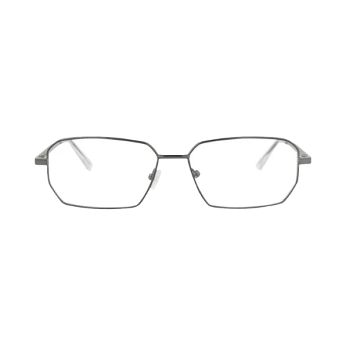 Bottega Veneta Square-Frame Metal Optical Frames Ruthenium Ruthenium Transparent (BV1073O-30009025-001)