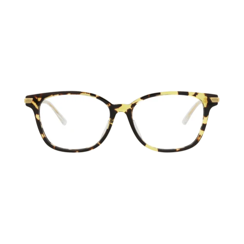 Bottega Veneta Square-Frame Acetate Optical Frames Havana Gold Transparent (BV1074OA-30009055-002)