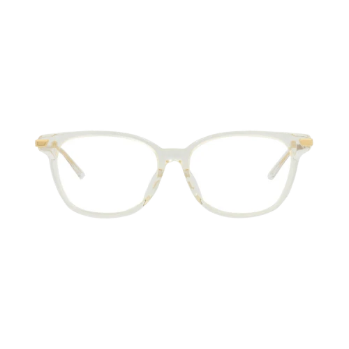 Bottega Veneta Square-Frame Acetate Optical Frames 'Beige Gold Transparent'