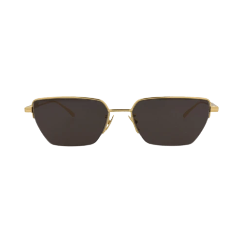 Bottega Veneta Square-Frame Metal Sunglasses Gold Gold Grey (BV1107S-30011010-004)