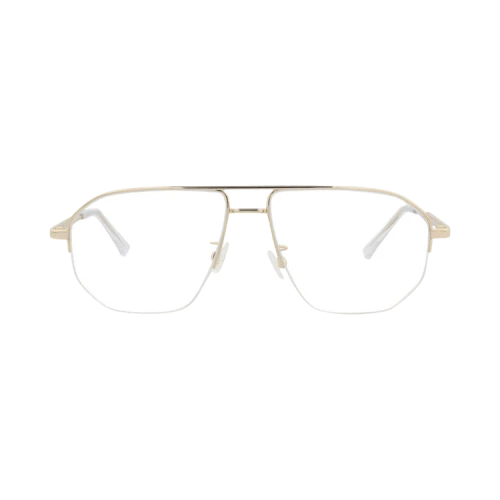 Bottega Veneta Aviator-Frame Metal Optical Frames Gold Gold Transparent (BV1109O-30011044-002)