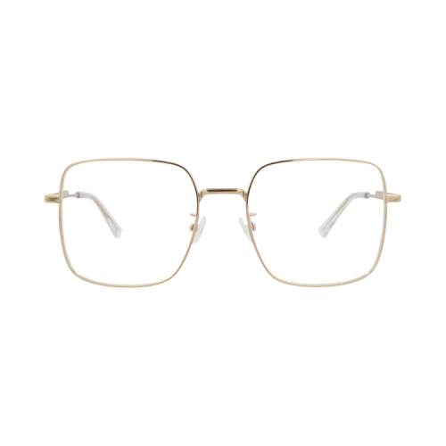 Bottega Veneta Square-Frame Metal Optical Frames 'Red Red Transparent'
