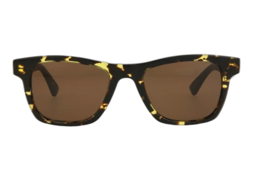 Bottega Veneta Rectangle-Frame Acetate Sunglasses Havana/Brown (BV1120S-30011464-002-20355)