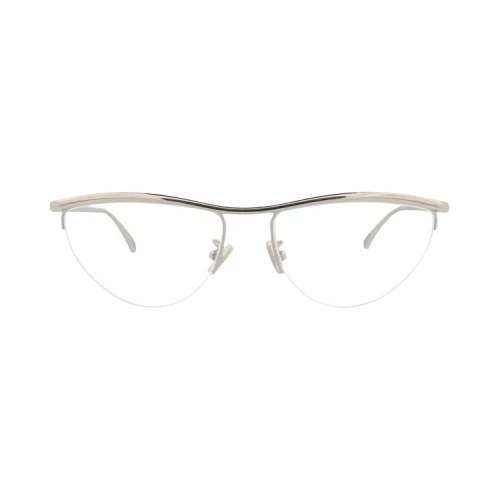 Bottega Veneta Cat Eye-Frame Metal Optical Frames Silver Silver Transparent (BV1132O-30011518-002)