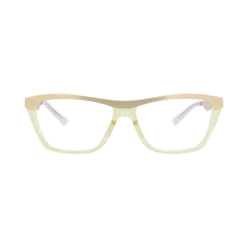Bottega Veneta Cat Eye-Frame Metal Optical Frames Gold Gold Transparent (BV1133O-30011517-002)