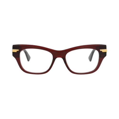 Bottega Veneta Cat Eye-Frame Recycled Acetate Optical Frames 'Burgundy Burgundy Transparent'