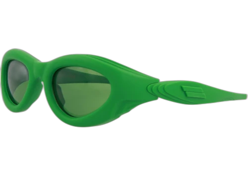 Bottega Veneta Round Oval Sunglasses Green/Green/Green (BV1162S-30013384-002)