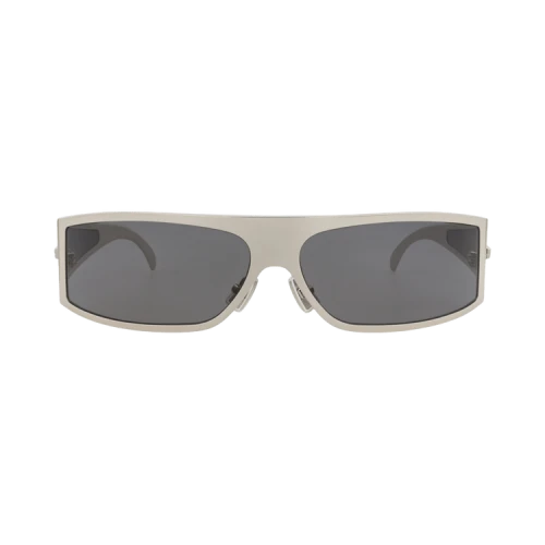 Bottega Veneta Shield-Frame Metal Sunglasses 'Silver Silver Grey'