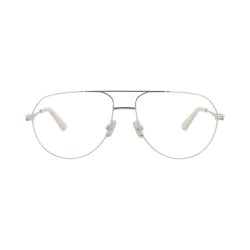 Bottega Veneta Aviator-Frame Metal Optical Frames 'Silver Silver Transparent'