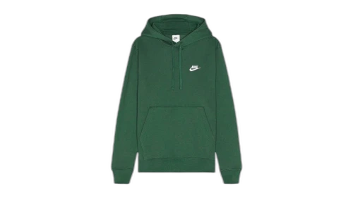 Nike Sportswear Club Fleece Pullover Hoodie Dark Green/White
