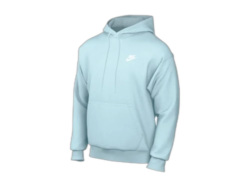 Nike Sportswear Club Fleece Pullover Hoodie Light Blue/White