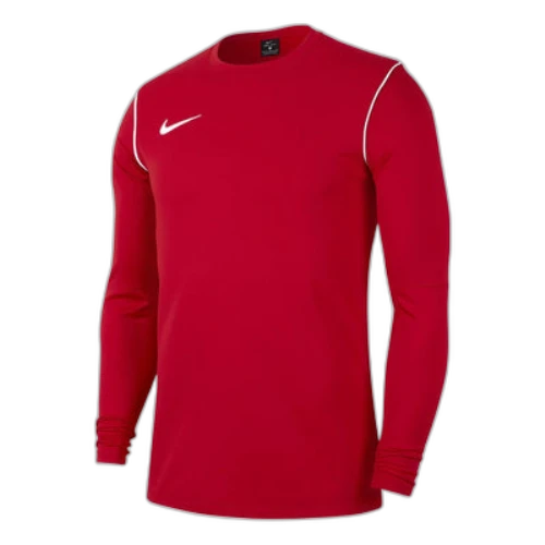 Nike Logo Embroidered Round Neck Pullover Long Sleeves Red T-Shirt