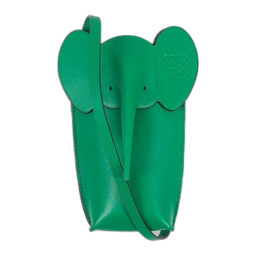 LOEWE Elephant Pocket in Classic Calfskin Jungle Green