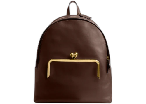 Coach Kisslock Frame Backpack Brass/Dark Brown