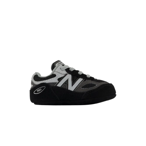 New Balance 990v6 Black Silver Bungee (Crib)