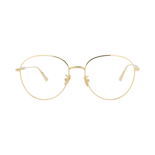 Dior Round-Frame Metal Optical Frames Gold Gold Transparent (CD50018U-53-030)