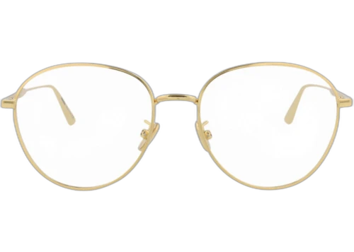 Dior Round-Frame Metal Optical Frames Gold Gold Transparent (CD50018U-53-033)